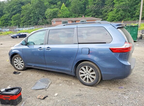 5TDDZ3DC0HS183177 2017 TOYOTA SIENNA Teal Rear left