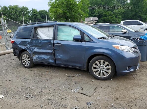 5TDDZ3DC0HS183177 2017 TOYOTA SIENNA Teal Front right