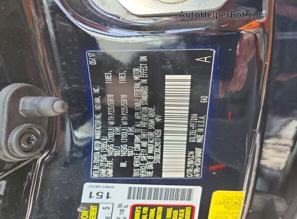 5TDDZ3DC2HS174058 2017 TOYOTA SIENNA Black 360 interior view