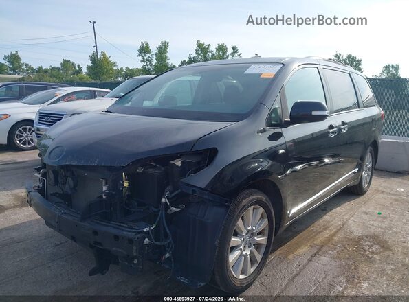 5TDDZ3DC3HS146480 2017 TOYOTA SIENNA Black წინა მარცხენა ხედი სამი მეოთხედიდან