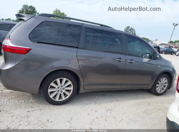 5TDDZ3DC4HS171937 2017 TOYOTA SIENNA Gray უკანა სალონის ხედი