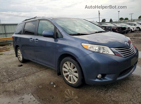 5TDDZ3DC4HS180072 2017 TOYOTA SIENNA Blue Передня права чверть