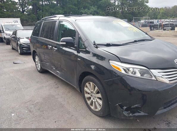 5TDDZ3DC5HS166021 2017 TOYOTA SIENNA Black Vista frontal