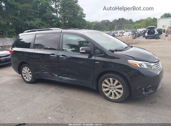5TDDZ3DC5HS166021 2017 TOYOTA SIENNA Black Vista interior trasera