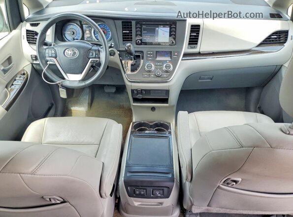 5TDDZ3DC5JS199686 2018 TOYOTA SIENNA Gray Առջևի վահանակի տեսք