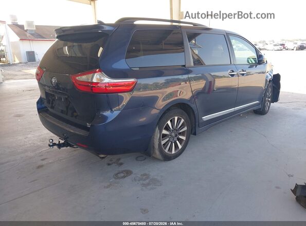 5TDDZ3DC7KS221026 2019 TOYOTA SIENNA Blue Задня права чверть