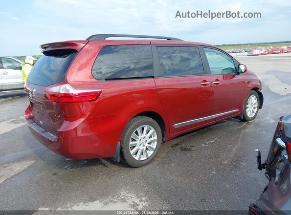 5TDDZ3DC9HS161064 2017 TOYOTA SIENNA Red Rear right