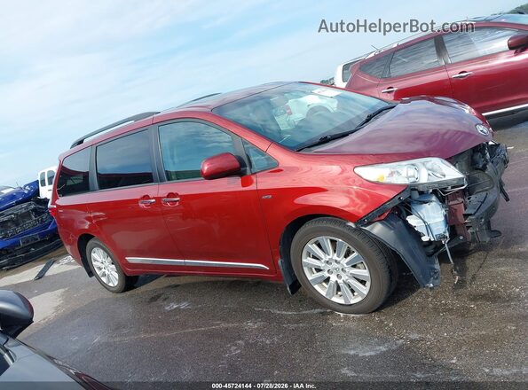 5TDDZ3DC9HS161064 2017 TOYOTA SIENNA Red 360 interior view