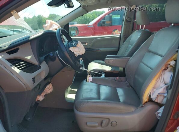 5TDDZ3DCXJS197707 2018 TOYOTA SIENNA Red წინა სალონის ხედი