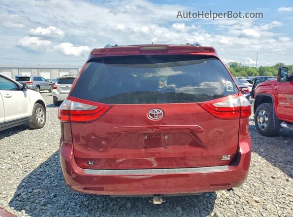 5TDDZ3DCXJS197707 2018 TOYOTA SIENNA Red უკანა ხედი