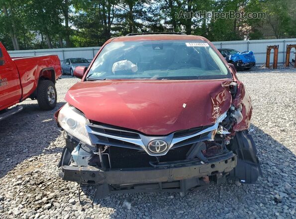 5TDDZ3DCXJS197707 2018 TOYOTA SIENNA Red წინა ხედი