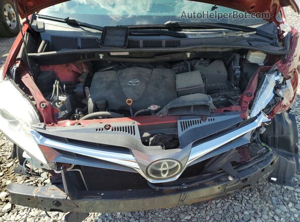 5TDDZ3DCXJS197707 2018 TOYOTA SIENNA Red ძრავის განყოფილების ხედი