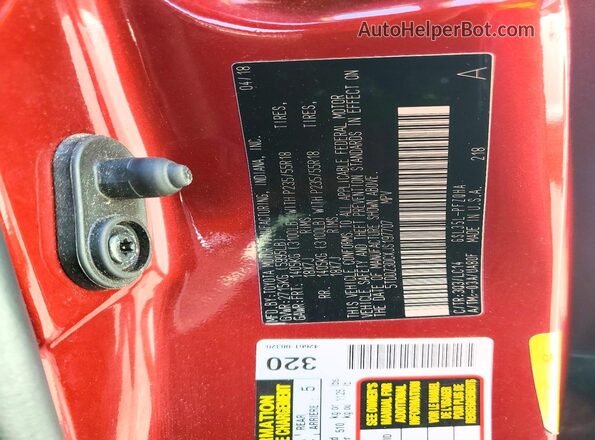 5TDDZ3DCXJS197707 2018 TOYOTA SIENNA Red სალონის 360-გრადუსიანი ხედი