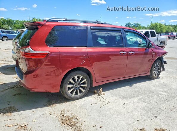 5TDDZ3DCXJS197707 2018 TOYOTA SIENNA Red უკანა მარჯვენა