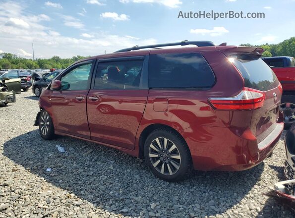 5TDDZ3DCXJS197707 2018 TOYOTA SIENNA Red უკანა მარცხენა