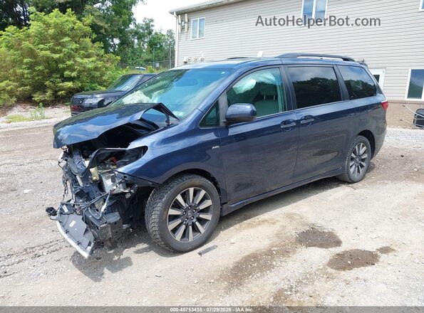 5TDDZ3DCXKS213583 2019 TOYOTA SIENNA Blue Առջևի ձախ երեք քառորդ տեսարան