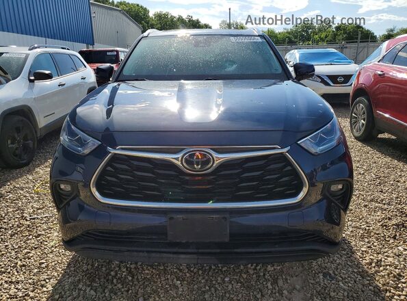 5TDDZRBH0LS013301 2020 TOYOTA HIGHLANDER Blue Widok z przodu