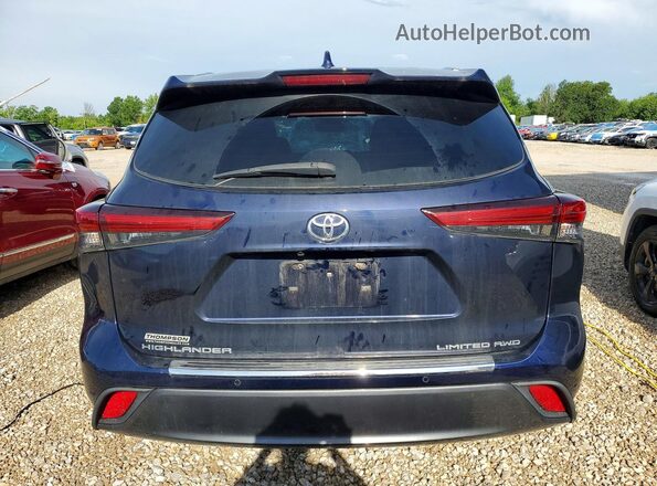 5TDDZRBH0LS013301 2020 TOYOTA HIGHLANDER Blue Widok z tyłu