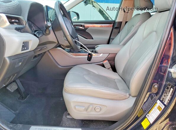 5TDDZRBH0LS013301 2020 TOYOTA HIGHLANDER Blue Widok wnętrza z przodu
