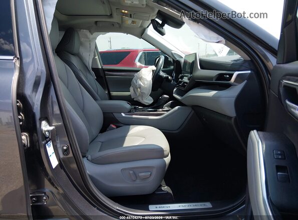 5TDDZRBH0LS050297 2020 TOYOTA HIGHLANDER Gray Вид салону спереду