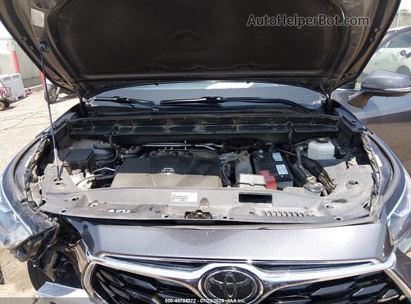 5TDDZRBH0LS050297 2020 TOYOTA HIGHLANDER Gray Вид ззаду