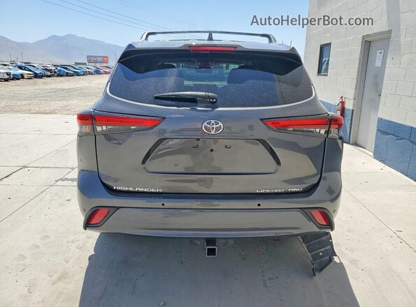 5TDDZRBH2MS526826 2021 TOYOTA HIGHLANDER Gray Rear view