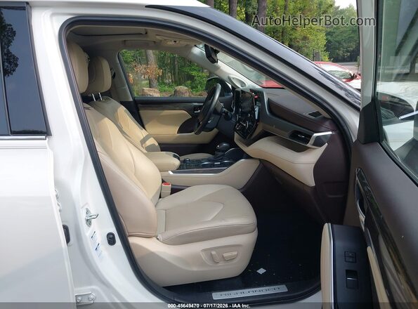 5TDDZRBH3LS013180 2020 TOYOTA HIGHLANDER White Вид салону спереду
