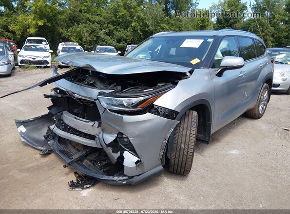 5TDDZRBH3LS015267 2020 TOYOTA HIGHLANDER Gray Front left