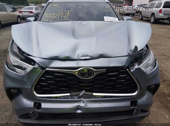 5TDDZRBH3MS077270 2021 TOYOTA HIGHLANDER Light Blue Вид сзади