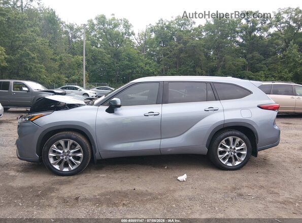 5TDDZRBH3MS077270 2021 TOYOTA HIGHLANDER Light Blue Вид задней части салона
