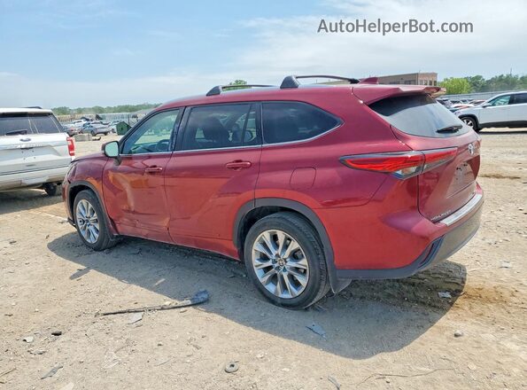 5TDDZRBH5MS525928 2021 TOYOTA HIGHLANDER Красный Задняя левая четверть