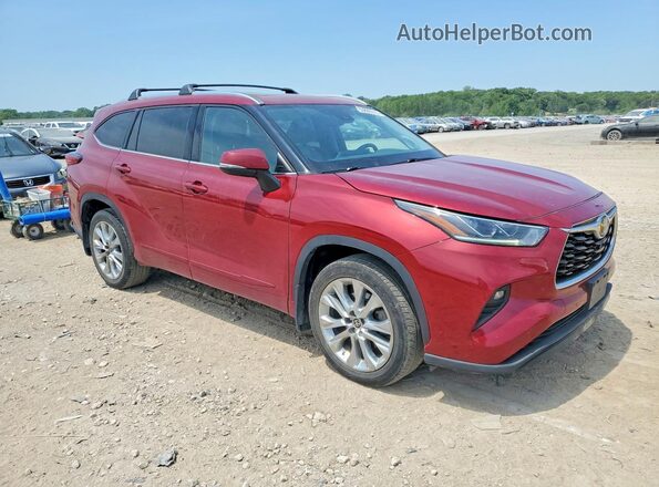 5TDDZRBH5MS525928 2021 TOYOTA HIGHLANDER Красный Передняя правая четверть