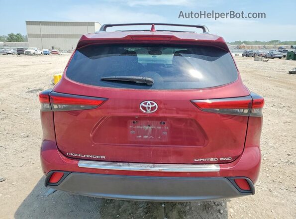 5TDDZRBH5MS525928 2021 TOYOTA HIGHLANDER Красный Вид сзади