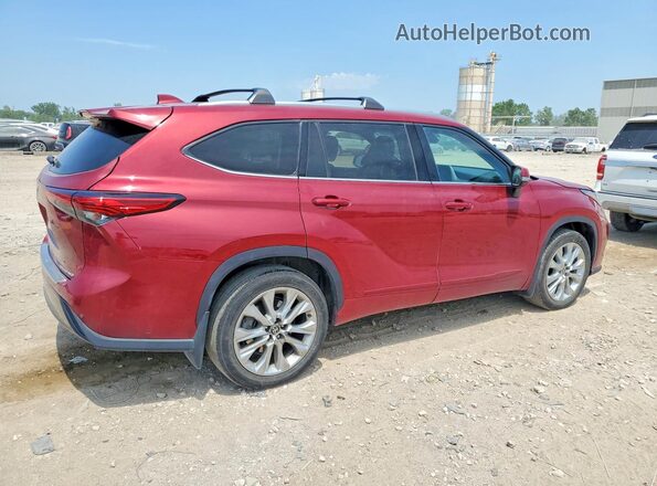 5TDDZRBH5MS525928 2021 TOYOTA HIGHLANDER Красный Задняя правая четверть