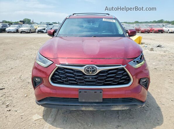5TDDZRBH5MS525928 2021 TOYOTA HIGHLANDER Красный Вид спереди
