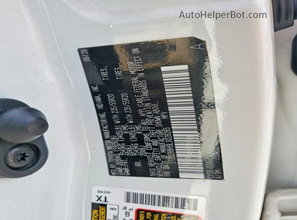 5TDDZRBH9LS028265 2020 TOYOTA HIGHLANDER White Vista de la etiqueta del VIN
