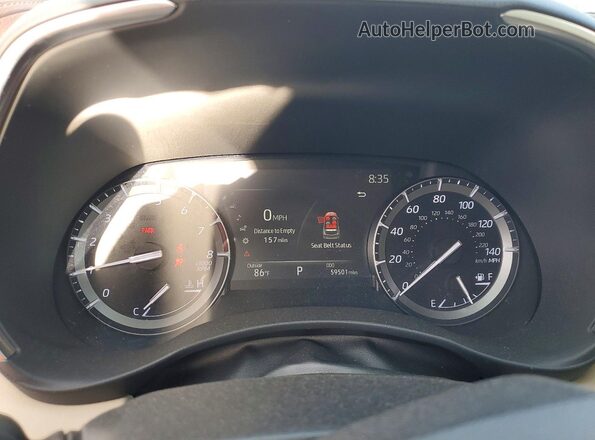 5TDDZRBH9LS028265 2020 TOYOTA HIGHLANDER White Vista del cuadro de instrumentos