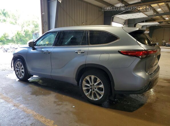 5TDDZRBH9MS159665 2021 TOYOTA HIGHLANDER Blue Задня ліва чверть