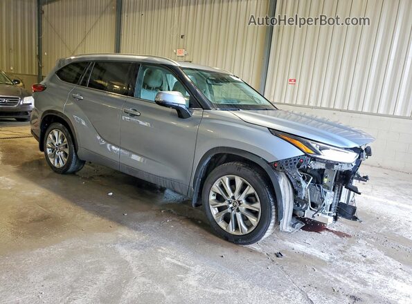 5TDDZRBH9MS159665 2021 TOYOTA HIGHLANDER Blue Передня права чверть