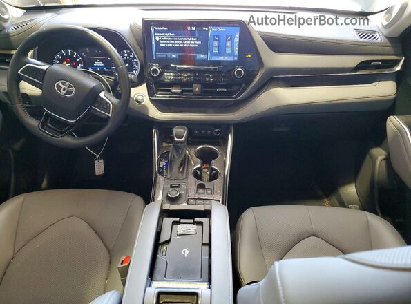 5TDDZRBH9MS159665 2021 TOYOTA HIGHLANDER Blue Вид панелі приладів