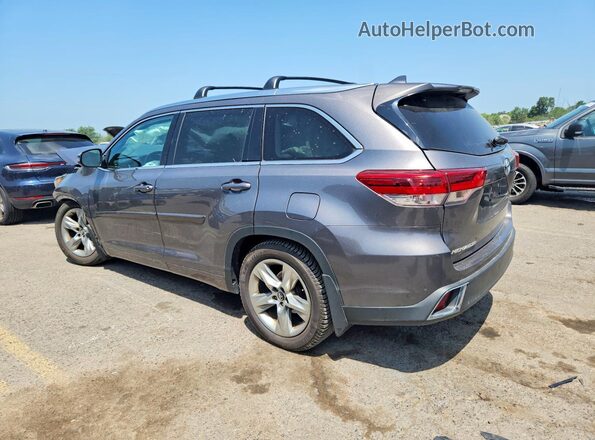 5TDDZRFH0JS491645 2018 TOYOTA HIGHLANDER Gray Հետևի ձախ
