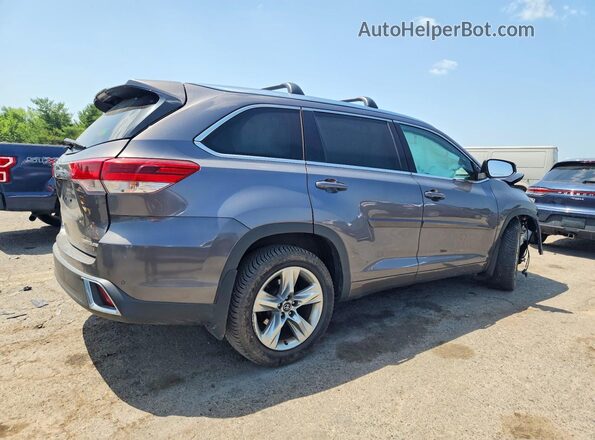 5TDDZRFH0JS491645 2018 TOYOTA HIGHLANDER Gray Հետևի աջ