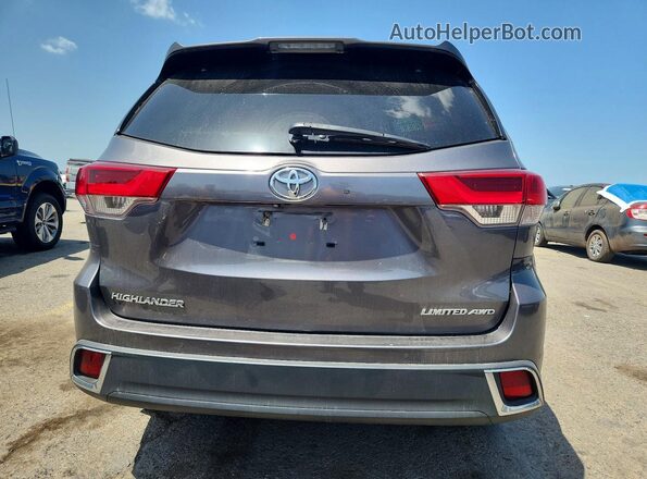 5TDDZRFH0JS491645 2018 TOYOTA HIGHLANDER Gray Հետևի տեսք