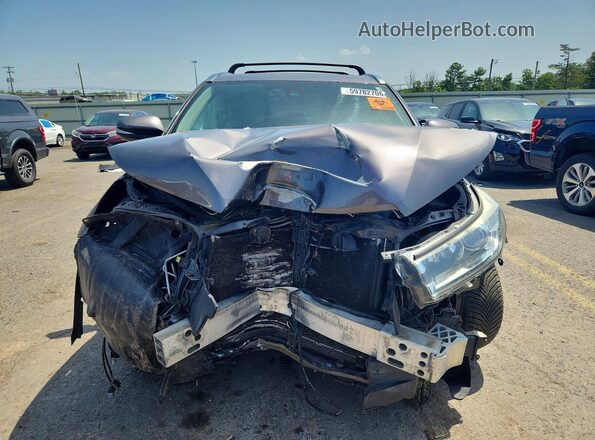 5TDDZRFH0JS491645 2018 TOYOTA HIGHLANDER Gray Դիմացի տեսք