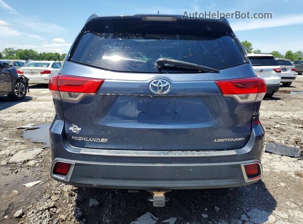 5TDDZRFH0JS814107 2018 TOYOTA HIGHLANDER Blue Vista trasera