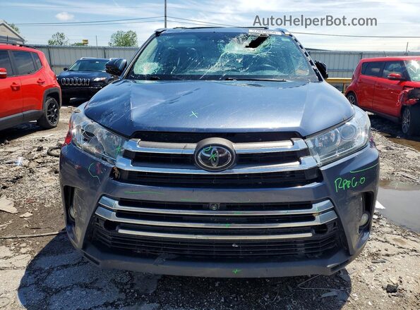 5TDDZRFH0JS814107 2018 TOYOTA HIGHLANDER Blue Vista frontal