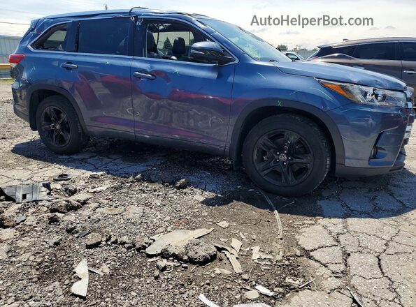 5TDDZRFH0JS814107 2018 TOYOTA HIGHLANDER Blue Delantero derecho