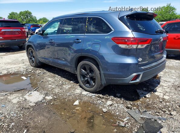 5TDDZRFH0JS814107 2018 TOYOTA HIGHLANDER Blue Trasero izquierdo