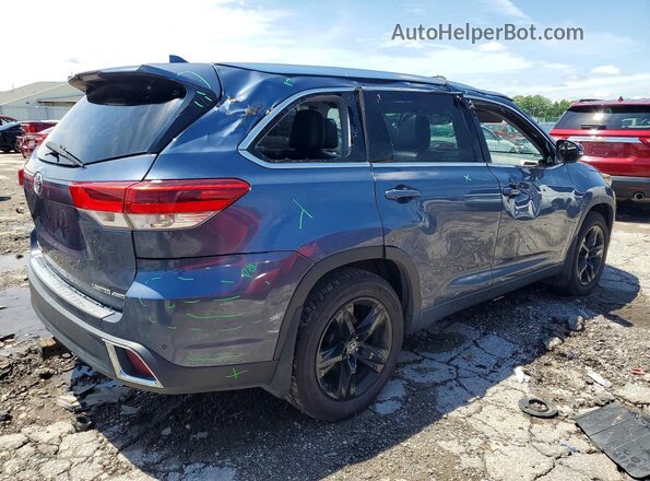 5TDDZRFH0JS814107 2018 TOYOTA HIGHLANDER Blue Trasero derecho