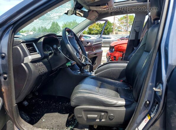 5TDDZRFH0JS814107 2018 TOYOTA HIGHLANDER Blue Vista interior delantera